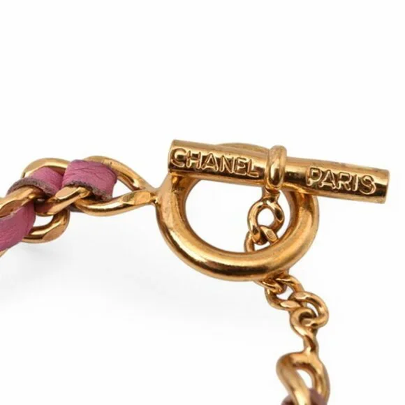 CHANEL Authentic Pink Logo Bracelet - Picture 4 of 7